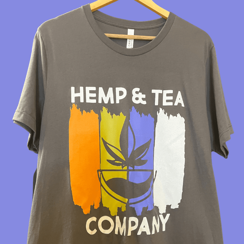 Hemp and Tea Co Stripe Logo T-Shirt