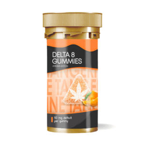 Vegan Delta 8 Indica Gummies Tangerine Flavor 25mg