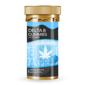 Vegan Delta 8 Gummies Blue Razzberry 50mg