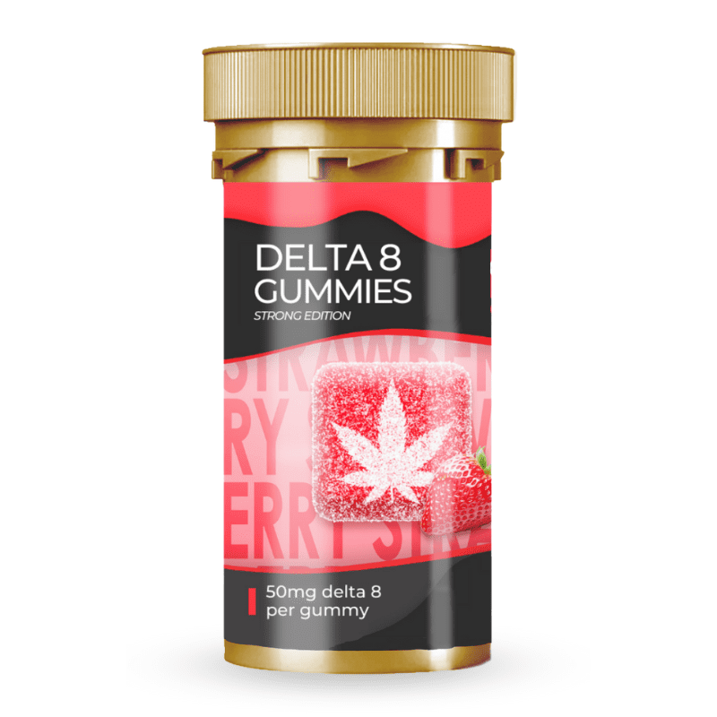 Vegan Delta 8 Gummies Strawberry 50mg