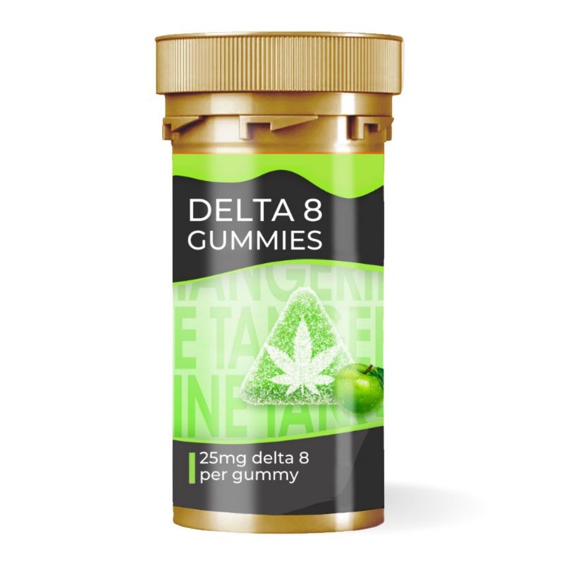 Delta 8 25mg Gummies Green Apple