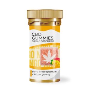 Broad Spectrum CBD Gummies 50mg Mango